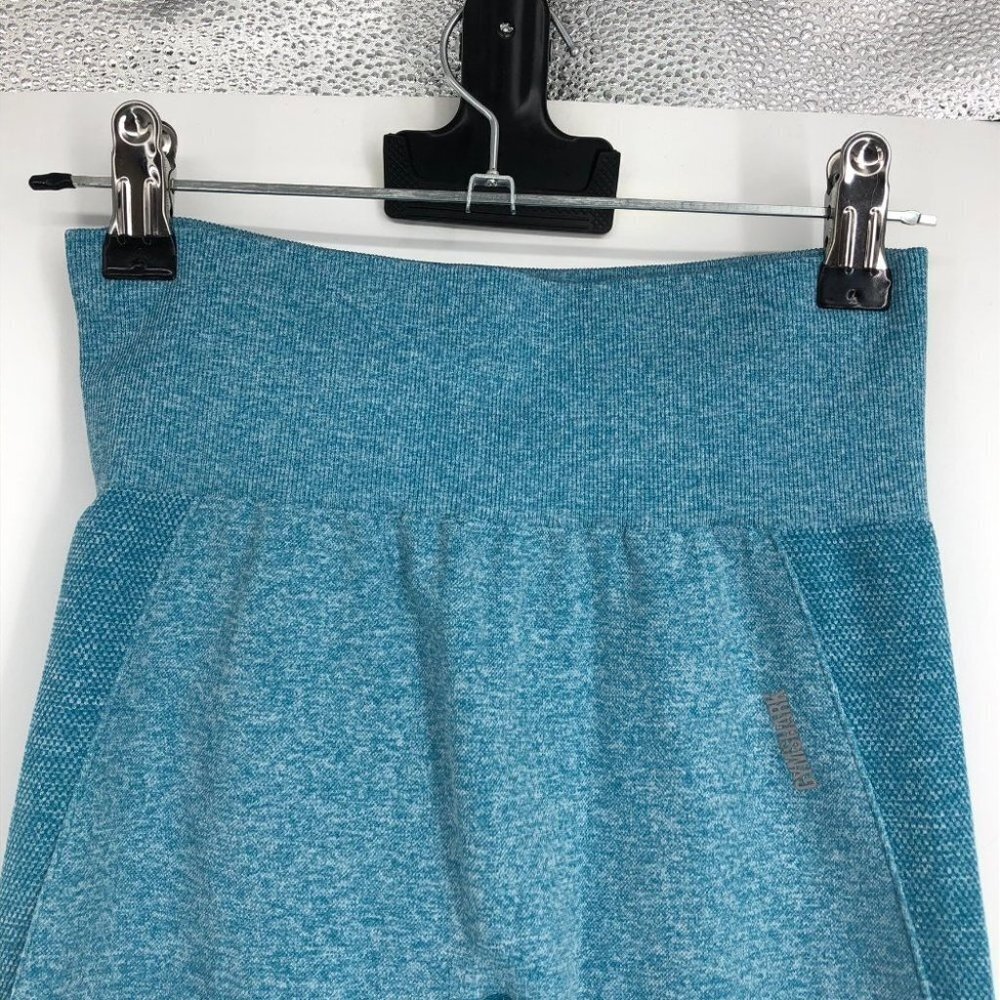 Gymshark blue  marled high waist flex workout leggings size ~S - Picture 14 of 16
